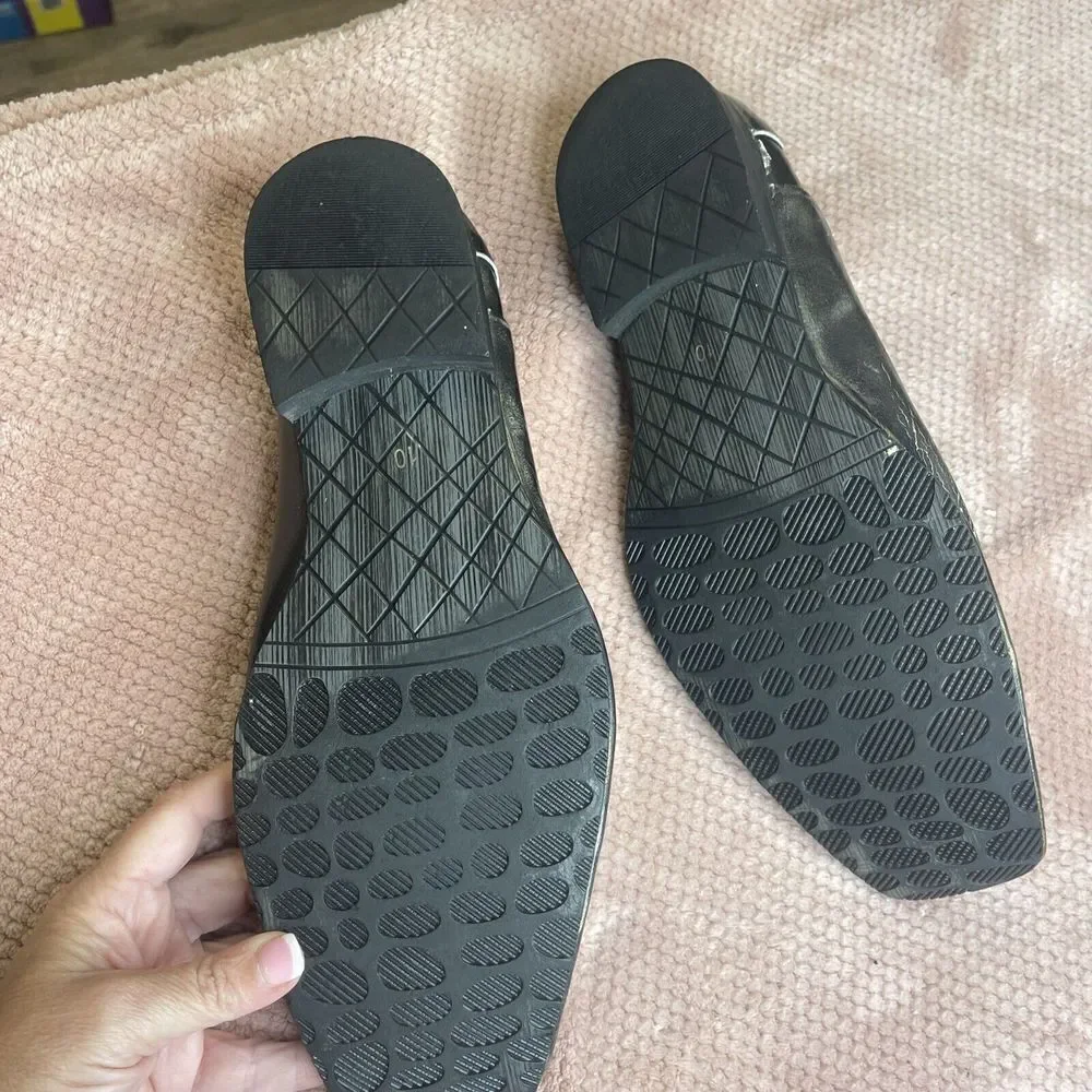 Buckle District 3 Slip On Shoes Men's Black Size 10 Square Toe Loafer